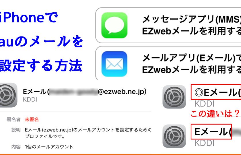 auのiPhoneでEZwebメールを簡単に利用する方法を解説 1 aue381aeiphonee381a7ezwebe383a1e383bce383abe38292e7b0a1e58d98e381abe588a9e794a8e38199e3828be696b9e6b395e38292e8a7a3e8aaac