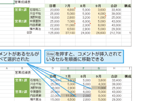 ショートカットキーでコメントがあるセルを簡単に選択する方法を解説