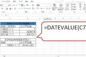 ExcelのDATEVALUE関数で文字列からシリアル値を簡単に求める