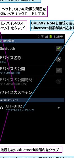 GALAXY NoteでBluetooth機器を簡単に使う方法を解説 1 galaxy notee381a7bluetoothe6a99fe599a8e38292e7b0a1e58d98e381abe4bdbfe38186e696b9e6b395e38292e8a7a3e8aaac